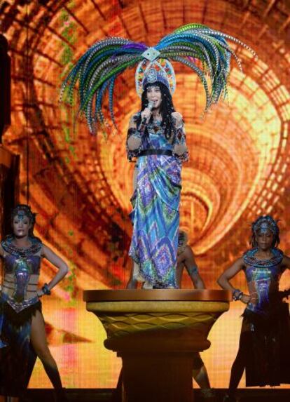 Cher, durante un concierto enel Grand Garden Arena de Las Vegas en mayo de 2014.