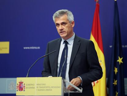 David Lucas, durante una rueda de prensa en la sede del Ministerio de Transportes en Madrid, durante la presentación del sistema estatal de índices de referencia de precios del alquiler.