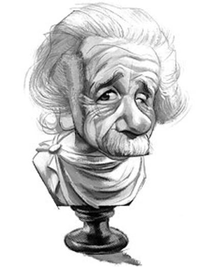 Caricatura de Einstein