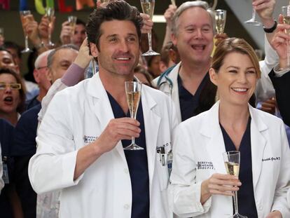 Ellen Pompeo y Patrick Dempsey, en la serie.