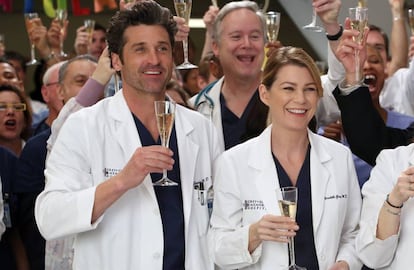 Ellen Pompeo y Patrick Dempsey, en la serie.