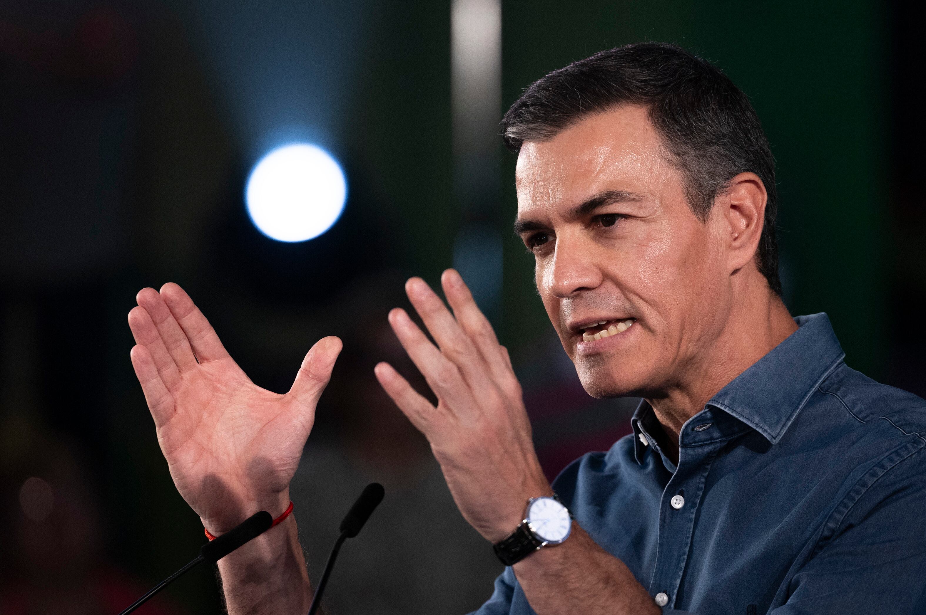 Pedro Sánchez, en un acto en Córdoba este domingo. 