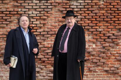 Javier Marías y Umberto Eco, fotografiados en Madrid en 2010.
