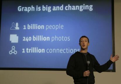 Mark Zuckerberg, durante la presentaci&oacute;n.