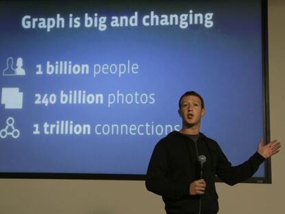 Mark Zuckerberg, durante la presentaci&oacute;n.