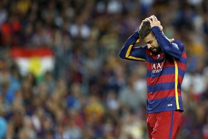 Piqué, en la tornada de la Supercopa d'Espanya contra l'Athletic.