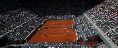 La pista de la Caja Mágica, en la edición de 2013 del Mutua Madrid Open