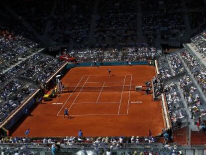 La pista de la Caja Mágica, en la edición de 2013 del Mutua Madrid Open