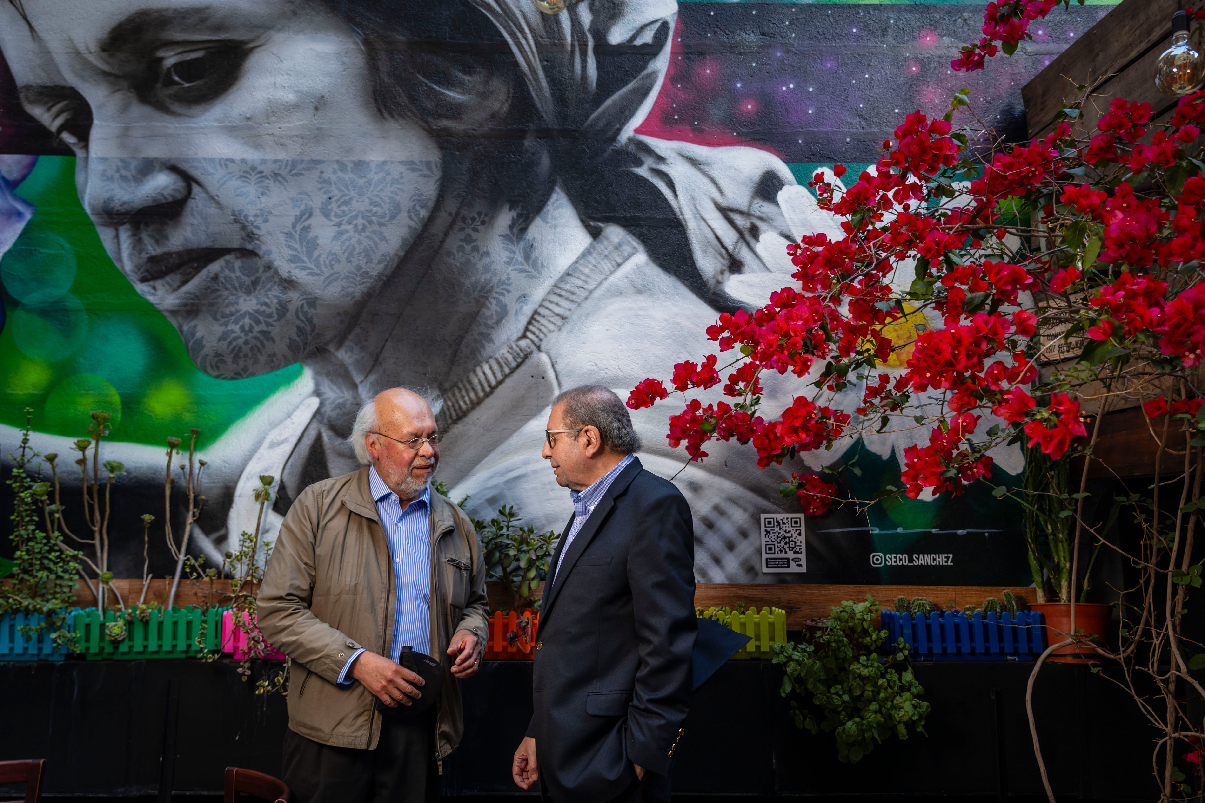  Ascanio Cavallo y Antonio Martínez en Santiago, el pasado 1 de diciembre.
