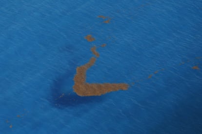 An aerial view of Sargassum algae in Cancun, August 13, 2015. The Sargassum algae contains biting sand fleas and releases a pungent smell as it decomposes. It has choked beaches in resorts throughout the Caribbean including Cancun this season, prompting local authorities to launch a large-scale clean-up operation.  REUTERS/Edgard Garrido  TPX IMAGES OF THE DAYPICTURE 5 OF 34 FOR WIDER IMAGE STORY 'EARTHPRINTS: CANCUN'SEARCH 'EARTHPRINTS CANCUN' FOR ALL IMAGES      TPX IMAGES OF THE DAY     