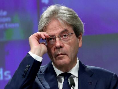 El comisario de Economía, Paolo Gentiloni, en una rueda de prensa el pasado mes de junio.