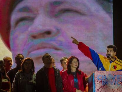 El presidente de venezolano, Nicolás Maduro, en un discurso.