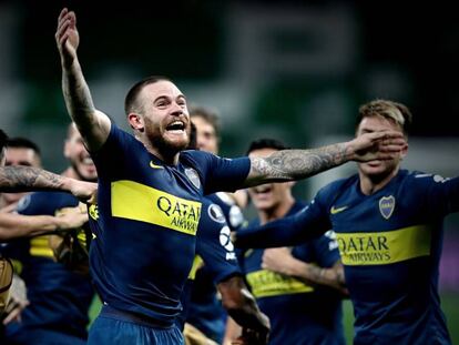 Los jugadores de Boca celebran el pase a la final.