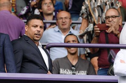 Ronaldo Nazario en el palco de Zorrilla