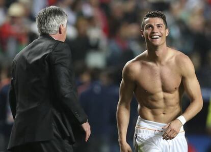 Cristiano Ronaldo en la final de la Champions League.