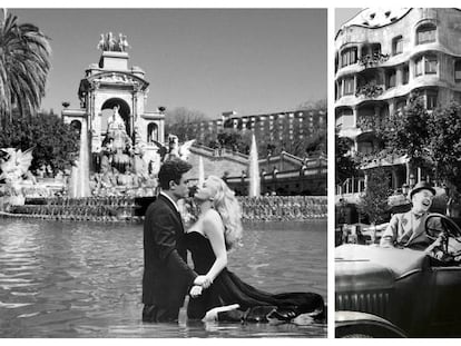 Dos de las fotos de Barcelona como Hollywood.
