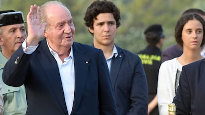 Don Juan Carlos, durante la final del torneo de Polo en Sotogrande.