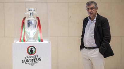 O treinador de futebol de Portugal, Fernando Santos.