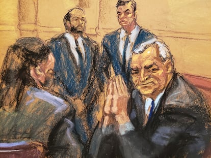 Genaro García Luna at his trial hearing in New York