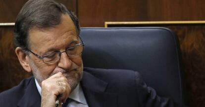 Mariano Rajoy durante la segunda votación de Investidura de este viernes.