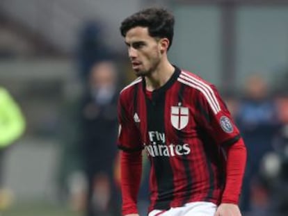 Suso, en un partido con el Milan.