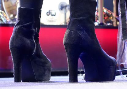 Tacones de Stevie Nicks, de Fleetwood Mac, en un concierto en Ámsterdam.