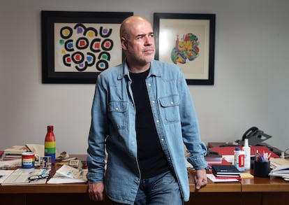 El secretario general de CCOO, Unai Sordo, en su despacho en la sede del sindicato en Madrid, este miércoles.