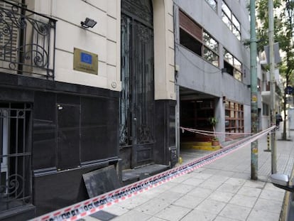 La sede la UE en Buenos Aires tras el atentado del 1 de mayo