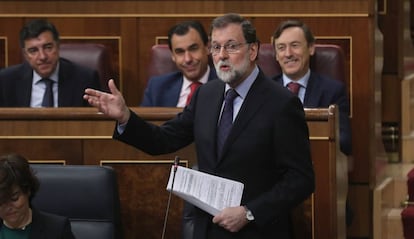 Mariano Rajoy, durante una intervención en el Congreso.