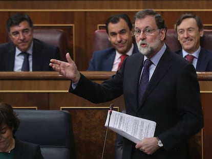 Mariano Rajoy, durante una intervención en el Congreso.