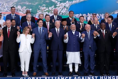 Foto de familia de la última cumbre del G20 en Río de Janeiro (Brasil). 