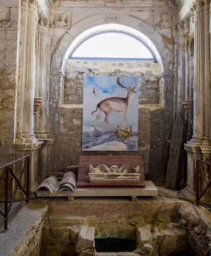 Interior de la iglesia de San Lorenzo, sede de la Fundación Huerta de San Antonio.