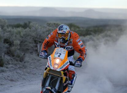 Marc Coma, durante la cuarta etapa del Rally Dakar.