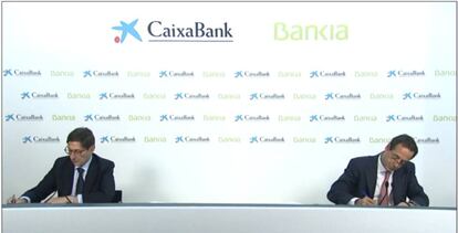 José Ignacio Goirigolzarri e Ignacio Gortázar, durante la presentación a analistas.
