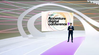 Domingo Mirón, presidente de Accenture en España, Portugal e Israel, durante su intervención en la ADC7.