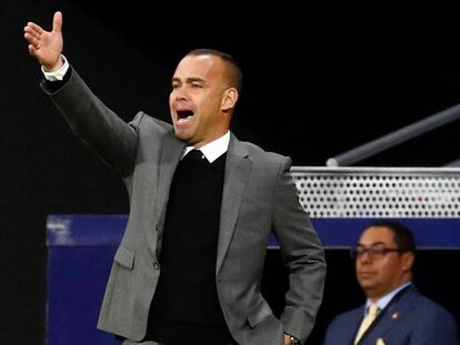 El seleccionador venezolano, Rafael Dudamel, en el partido contra Argentina en Madrid. 