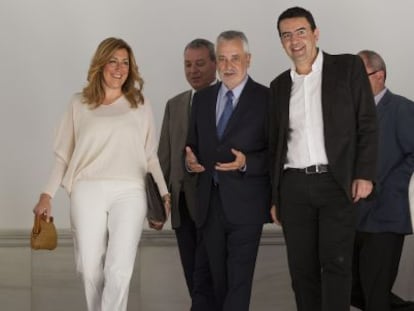 Susana Díaz, Griñán y Mario Jiménez.