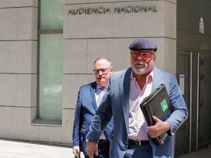 El excomisario José Manuel Villarejo a su salida de la Audiencia Nacional.