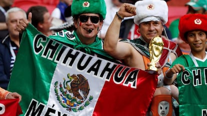 Aficionados mexicanos en la Arena de Kaz&aacute;n, Rusia