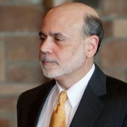 El presidente de la Reserva Federal, Ben Bernanke, a su llegada a las conferencias de Jackson Hole.