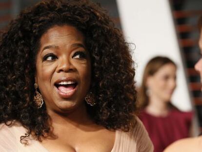 Oprah Winfrey en la fiesta &#039;Vanity Fair&#039; de los Oscar 2015. 