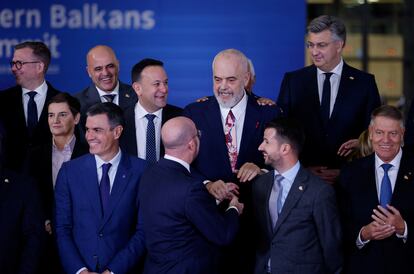 Foto de familia de la reunión entre los líderes de la UE y los de los Balcanes, el pasado miércoles en Bruselas.