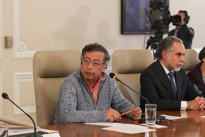 Reunión del Consejo de Ministros del gobierno de Gustavo Petro, en la Casa de Nariño en Bogotá, el 3 de marzo de 2025.