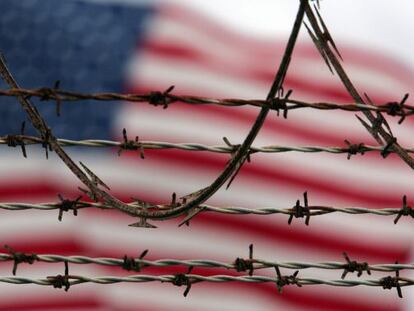 Bandera de EE UU en Guant&aacute;namo.