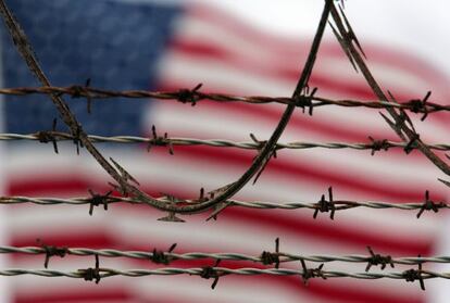 Bandera de EE UU en Guant&aacute;namo.