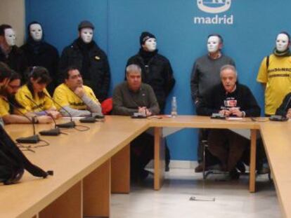 Rueda de prensa hoy contra los despidos en Macsa.