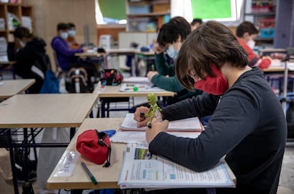 Alumnos de un colegio público de Valencia.