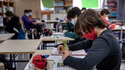 Estudiantes de un colegio público de Valencia.