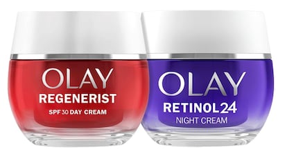 Cremas faciales Olay.