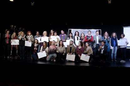 Los ganadores en la Feria del Libro de Buenos Aires.